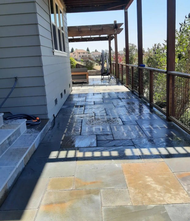 Finished hardscaping work for a Petaluma homeowner